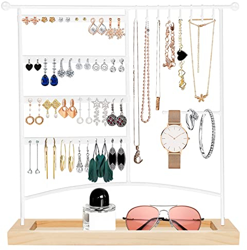 Unipampa Schmuckständer, Schmuckhalter Kettenhalter, Ohrringhalter, Ohrring ständer, Schmuck-Aufbewahrung, Schmuck-Organizer, Ohrring Organizer für ketten,Ringe,Halskette,Armband,Uhr