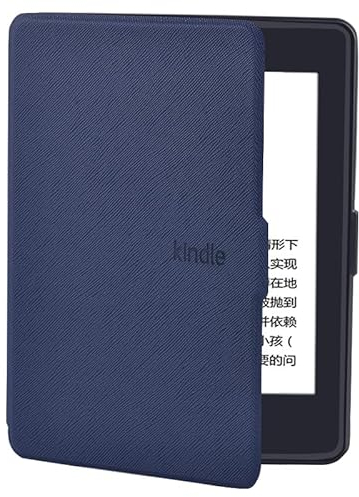 Hülle Kompatibel 6 Zoll Kindle Paperwhite 5./6./7. Generation [Erschienen im 2012-2015]-Automatische Schlaf-/Wachfunktion, Leicht Und Dünn Kreuzmuster Schutzhülle Aus Pu Leder