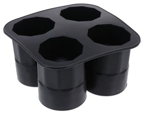 TEHAUX Cylindrical Glass Ice Cup Mold Wine Glass Mold for Spirits Black Glassware Tumbler Ice