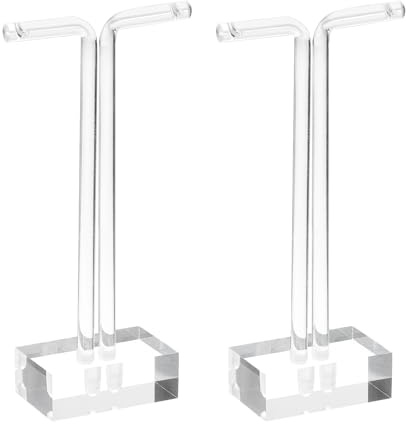 sourcing map 2 Stück T Bar Ohrringständer, 5 Höhe Acryl Ohrring Display Halter Schmuck Aufbewahrung Rack Organizer für Laden, Einzelhandel, Fotografie Requisiten (Klar)