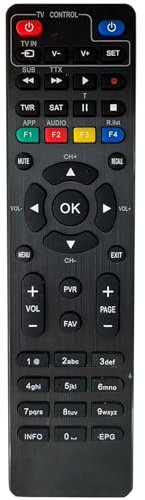 Telecomando adatto per DigiQuest Q10, Q20, Q30, TI9,funzionamento ergonomico per ricevitore Digi Quest, tasti programmabili e funzione 2 in 1 per TV TLC127