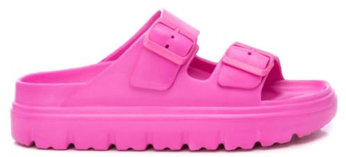 XTI - Chancla Mujer Fucsia - Calzado Cómodo y Versátil - Moda casual - Modelo 14255005 (Talla 37)