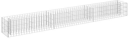 Gecheer Gabion raised bed galvanized steel 270 x 30 x 30 cm Lawn, garden Model145637