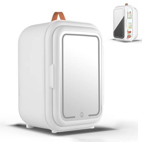 Mini Frigo Cosmetique 9L,Mini Frigo De Chambre, Fonction Chaud/Froid Petit Frigo Thermoélectrique CA/CC pour Boissons, Nourriture, Beauté, Bureau, Dortoir, Voiture
