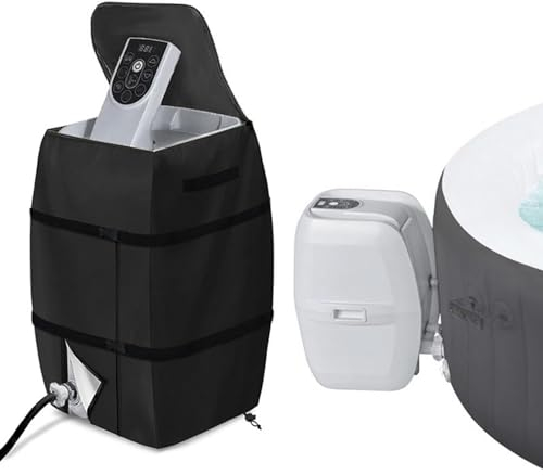 Ellxen Spa Heizungspumpenabdeckung,für Whirlpool Spa Heizungspumpenabdeckung,wasserdicht wetterbeständig isoliert,für den Außenbereich,staubdichte Heizungspumpen Schutzhülle für Wanne/Pool