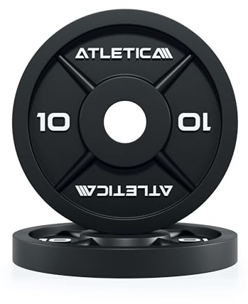 Atletica Iron Plates | Paar | Gusseisen Hantelscheiben | Ø 50 mm | Rostresistente Lackierung | Paarweise von 1,25 bis 25 kg| KG- und LBS-Angaben