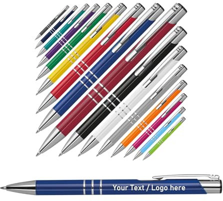 Schmalz® 10 Stück Kugelschreiber mit Gravur Jolly - Kugelschreiber personalisiert mit großer Auswahl an Farben - Kugelschreiber als personalisierte Geschenke mit Wunschtext & Logo (10)