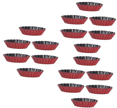 OKUMEYR 18pcs Egg Tart Mould Non-Stick Reusable Baking Pan Tart Tins for Making Pies Quiches