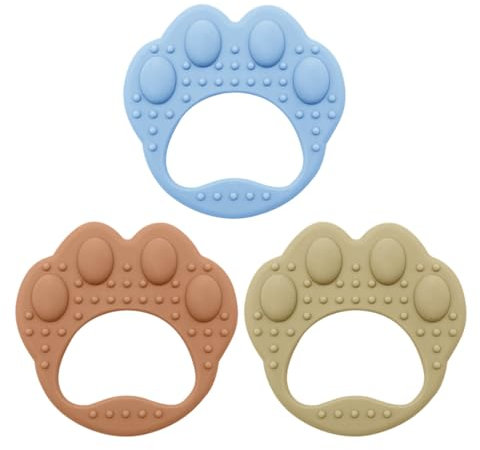 Anneau Dentition Bébé, 3 pièces Anneau de dentition pour bébé, jouet De Dentition Pour Bébé Ensemble Anneaux, Silicone Jouet Dentition Bébé 6-12 mois, Bebe Naissance Accessoire Cadeau pour Garçon