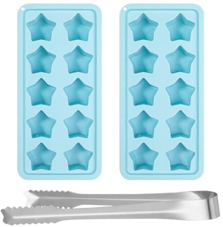 2 Stück Sternformen, 1 Stück Edelstahlklammer, Silikonform, Diy-Dessert-Eiswürfelform, Kreative Eiswürfelform