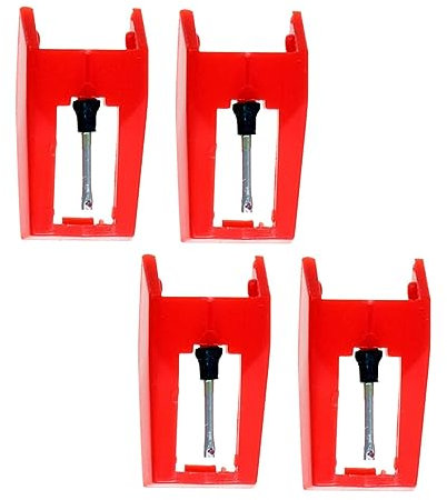LALADEFIEE 4pièces Aiguilles De Remplacement Pour Phonographe Stylus Pour Platine Vinyle Compatible Avec Gramophone Et Lecteurs De Disques