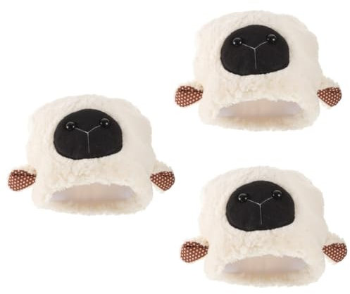 KOMBIUDA 3stücke Plüsch Schaf Ohren Mütze Für Cosplay Und Fotografie Weiche Und Bequeme Tiermütze Kostümrequisite Für Halloween Weihnachten Und Partys