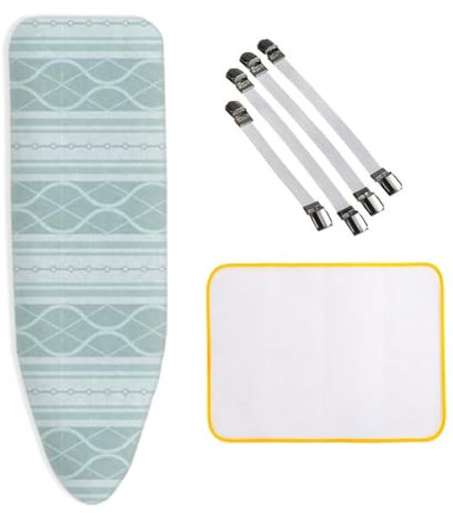ZJBKX Copriasse da stiro extra large, 160 x 60 cm, regolabile, XXL, con 4 clip e 1 panno anti-stiro