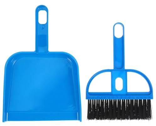 Healeved Mini Dustpan and Brush Set Compact Desktop Broom with Soft Bristles for Keyboard Bed and Small Item Cleaning Portable Space Saving Design