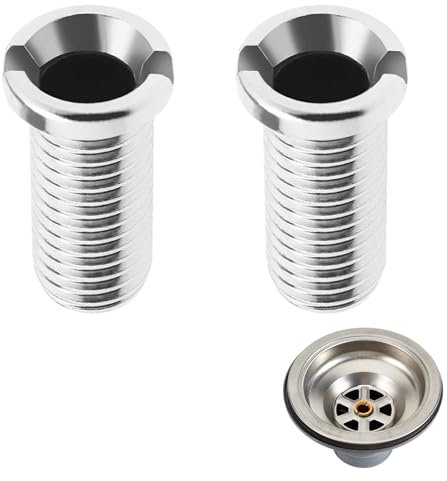 Vis de Panier d'Évier, Vis pour Panier d'évier Acier Inoxydable, 2 Pièces Vis à Panier D'évier de Cuisine, Vis D'extension de Boulon, Vis pour Panier D'évier, 25mm, pour Bouchon Crépine de Lavabo