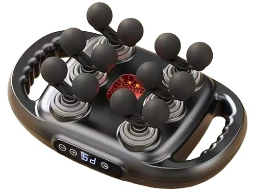 Massage Gun Deep Tissue, 9 Modes 9 Adjustable Levels Type-C Recharge Handheld Massager, Professional Muscle Pain Relief Tool for for Back, Legs, Full Body Pain Relief & Relaxation (12 Heads)