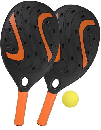 Racchette da Padel con Pallina Set 2 Racchette in Plastica cm 41 con Palla Racchettoni da Spiaggia con Pallina Padel Beach Tennis Pool Party Spiaggia Coppia Piscina Giardino