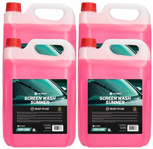 Velorest Screen Wash 4-Pack - Scheibenwischwasser Sommer - Wischwasser Auto Sommer - Scheibenwischwasser Konzentrat - Wischwasser Konzentrat