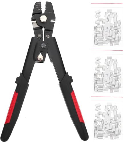 NUOBESTY Pinze Per Terminali in Acciaio Inox Spelafili Crimpatrice Per Cavi Metallici Utensili Da Lavoro Durevoli Pinze Da Pesca