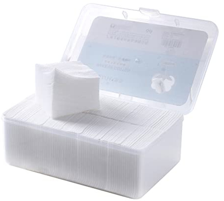 VICASKY 1000 Pièces Disques Démaquillants Non Tissé Serviettes Cosmétiques Légères et avec Boîte de Rangement pour Maquillage Soin Peau