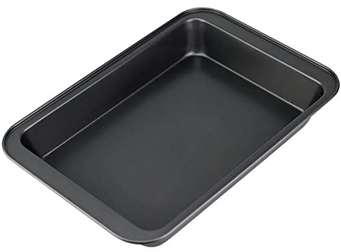 Extra Large Non Stick Roasting Tray Oven Baking Pan Heavy Duty Rectangle Tin Dish Easy Clean for Grilling Roasting Vegetables Meat UK Made (Extra Large 47cm x 32cm)