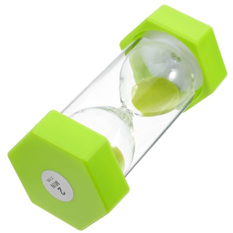 TOYANDONA Sablier Minuteur Sensoriel 2 Petit Hexagonal Vert Menthe Verre Précis pour Garçon et Filles Minuterie Lecture la Cuisine Décoration Bureau Silencieux