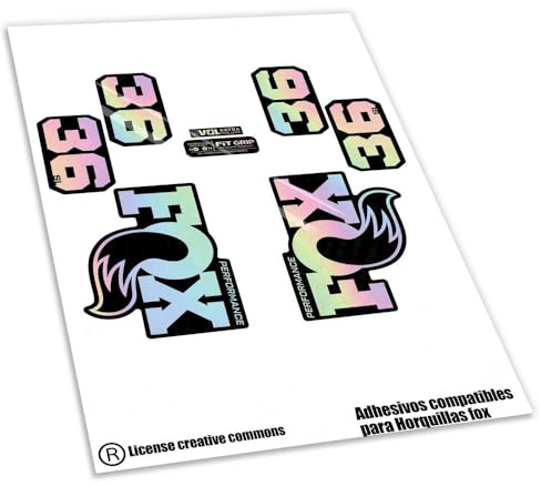REF:VP646 Autocollants compatibles avec fourche FOX- 36 PERFORMANCE / PERFORMANCE SL 2026 MTB, stickers, autocollants, vinyles pour vélos de montagne (HOLOGRAPHIQUE)
