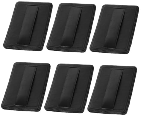 Beaupretty Loose Powder Puff Replacement Set Adaptable to Different Makeup Routines 6pcs Black with Pu Leather and Fabric Material for Smooth and Even Distribution for Women’s Press Powder