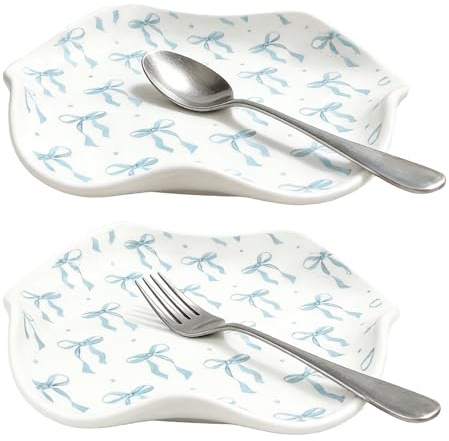 Lot de 2 Repose Cuillère Cuisine Pose Cuillere Ceramique Repose Ustensiles de Cuisine pour Louches, Fourchette, Pinces, Spatule, Gadgets, Cuillères à Café Ou Ustensiles, Lavable Au Lave-Vaisselle