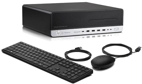 HP EliteDesk 800 G5 SFF Desktop PC, Intel Core i7-9700, 8GB RAM, 256GB SSD, WiFi, Bluetooth, US QWERTY Keyboard, Windows 11 Pro (Renewed)
