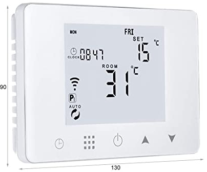 ANFEL WIFI Termostato Caldaia Wifi, Scatola 503 Incasso Italiano, Digitale Programmabile Per Caldaia A Gas Da Parete, Compatibile Con Amazon Alexa Echo, 3A 220V