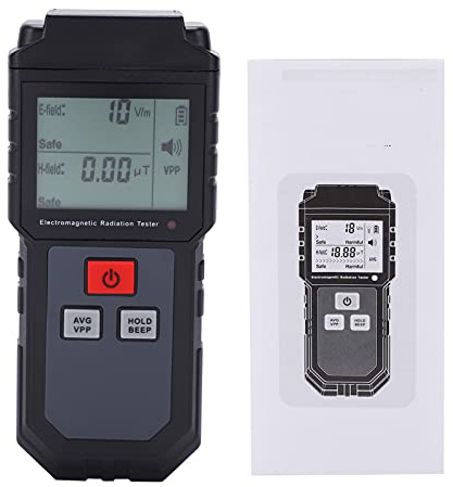 EMF-Messgerät, 5 Hz – 3500 MHz, EMF-Detektor, Digitaler Strahlungsdetektor für Elektromagnetische Felder, Tragbarer Digitaler LCD-EMF-Detektor, Ton-Licht-Alarm, Großartiger Tester für EMF-Inspektionen