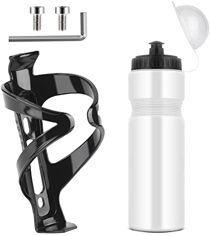 Ainiv Cykelflaskhållare, cykel flaskhållare med 750 ml BPA-fri flaska, flaskhållare för cyklar, fångkrokar. Lätt flaskhållare set för vägcykel, mountainbike, oumbärlig för ridning