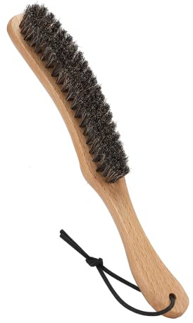 Hutbürste – Clean Western Cowboyhut, Fedora-Hut & Baseballkappe, Rosshaarborsten, Kleiderbürste entfernt Katzenhaarstaub für Anzüge, Wildleder, Kaschmir, Kleidung und Möbel, Griff aus Buche