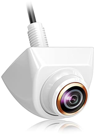 GreenAuto - Telecamera posteriore AHD 720P per auto, SUV, camper, furgone, pick-up, obiettivo fisheye regolabile, angolo di visione di 170 gradi (bianco)