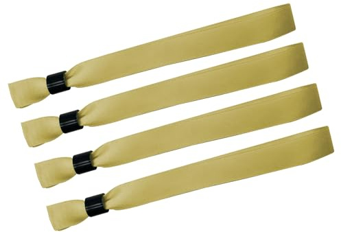 100 Pack Wrist Bands|Gold Wristbands for Events|Wristbands for Concerts Festival Admission Party|13.78” x 0.59”