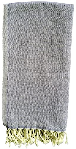 your castle Pestemal, asciugamano per hammam, XXL, per sauna, spiaggia, fitness, yoga, spa, 100% cotone, 100 x 180 cm, blu indaco