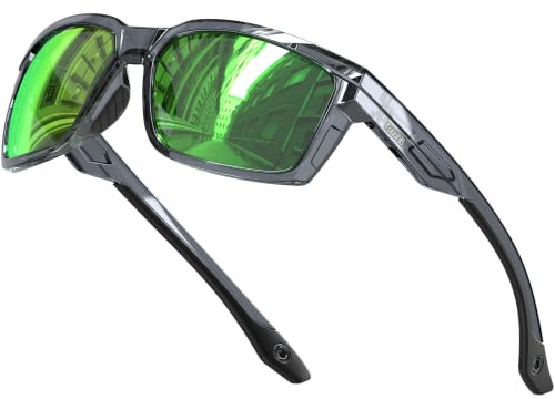 ATTCL Polariserade sportsolglasögon för män med UV400-skydd för körning, fiske och utomhusaktiviteter – bonusrep ingår 2238-C4-touhui-Green
