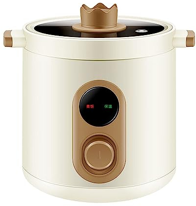 ZHANGMIN Cuociriso Piccolo da 1,2 Litri, Mini Cuociriso for 1-2 Persone, Funzionamento One Touch Perfetto for Riso Integrale, Riso Bianco, Quinoa, Avena Tagliata in Acciaio E Cereali