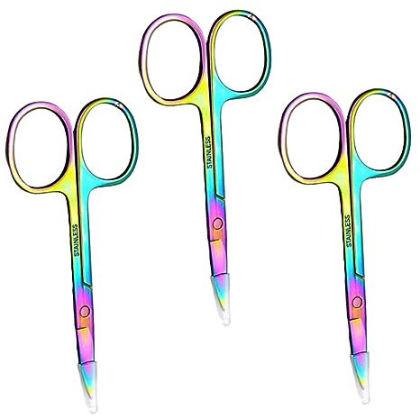 FRCOLOR 6 Stk Augenbrauenschere Aus Edelstahl Augenbrauen-tools Augenbrauen Trimmer Werkzeuge Für Männer Schere Für Augenbrauen Stoffschere Maniküre Mann Nasenhaarschere Rostfreier Stahl