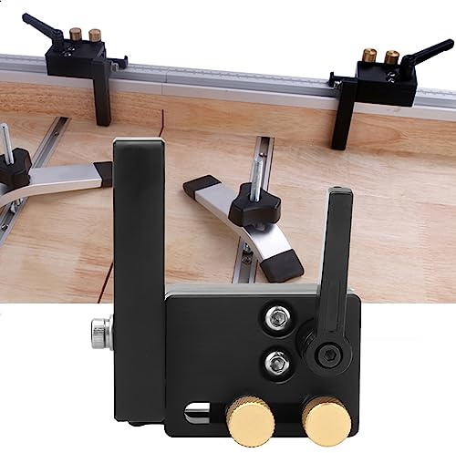belupai 2PCS Aluminiumlegierung T-Track Holzbearbeitung Gehrungsschiene Stop, links und rechts Typ Gehrungsschiene Stop Tischsäge Zubehör, Anzug für T-Nut Gehrungsschiene mit Skala