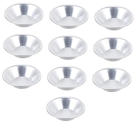 ABOOFAN Aluminiumlegierung Eierkuchenform 10 Stück Backform Wiederverwendbar Antihaftbeschichtet Küchenzubehör Für Backen Zuhause Restaurant