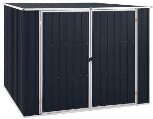 Abri de Jardin en Métal Abri à Outils, Cabanes abris de Jardin, Abri de Rangement Extérieur Maison de Jardin pour Pelouse de Patio d'arrière-Cour, Anthracite 195x198x159 cm