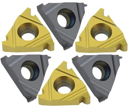 DAISHUJIE Dreheinsätze 10 stück 16ER / 22ER 1.5TR 2TR 2.5TR 3TR 4TR 5TR 6TR hartmetall Gewinde Einsatz trapez Gewinde drehen Werkzeug(16ER YZ5018,2TR)