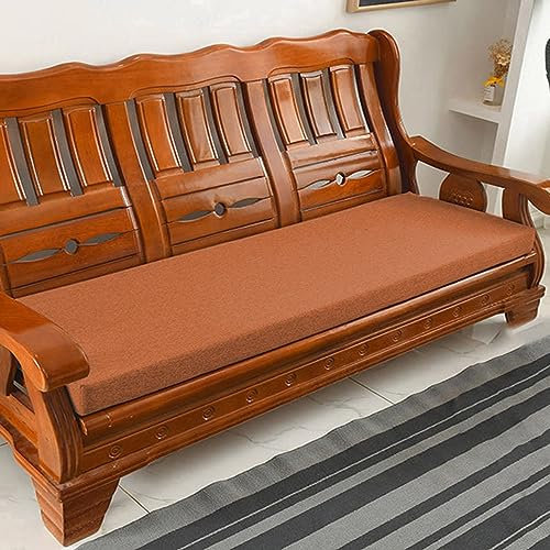 Dickes Sitzkissen für Gartenbank, für Schaukel, Terrasse, Innen- und Außenbereich, 3-Sitzer, Bronzefarbe, weiche und bequeme Polsterung, langlebig und wetterbeständig, Kissen für Gartenmöbel, 100 x 45