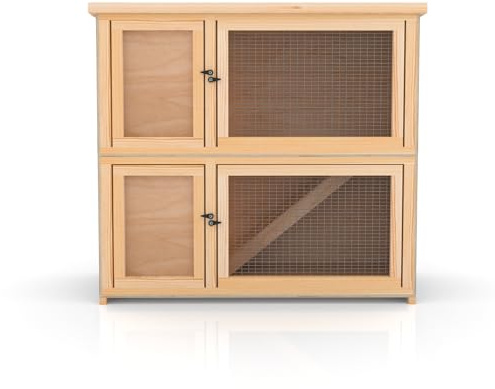 Orpington Inside-Outside Fully Assembled Hutch with Natural Finish (3ft Double)