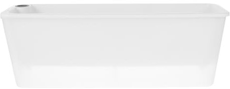 HANABASS Self Watering Planter Rectangular Plant Pot with Water Filling and Drainage Holes, Translucent, Window Gardening Box for Succulent, Herb, Vegetable, Indoor 43X15X11CM