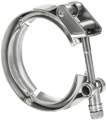YINLUCK Morsetto A V-Band A Sgancio Rapido da 1,5-6 Pollici in Acciaio Inossidabile 304 Morsetto A V-Band for Tubo di Scarico Turbo - Solo Clip, Flangia Non Inclusa(2.75 inch)