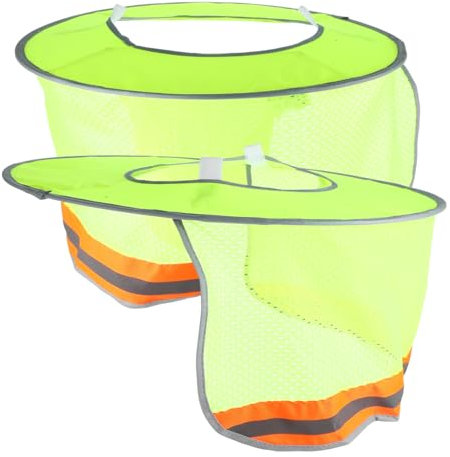 Gadpiparty 2pezzi Protezione Riflettente Copertura Mesh Visibilità Per All Giallo Neon Adatto Caschi Standard