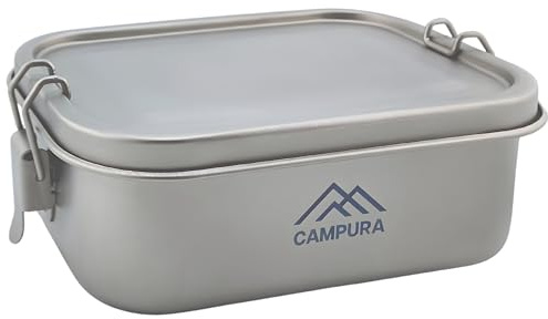 Campura Titan Boîte à déjeuner 800 ml avec sac – Anti-fuite pour le camping | Boîte à déjeuner de 178 g - 198 g avec sac - Compartiment utilisable librement - Compact pour les journées de travail et les